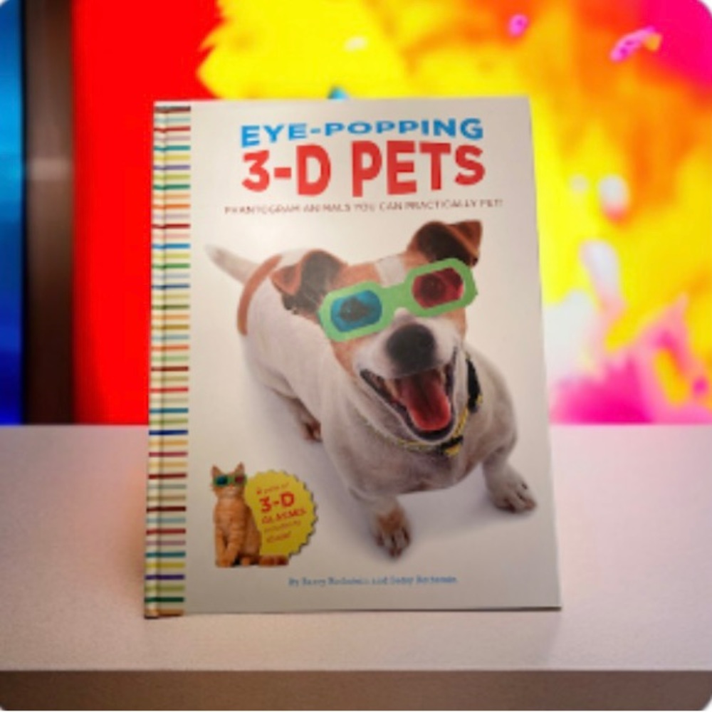 NEW Eye-Popping 3-D Pets Hardback Book  Toddler, Little Kid, Entertaining & FUN